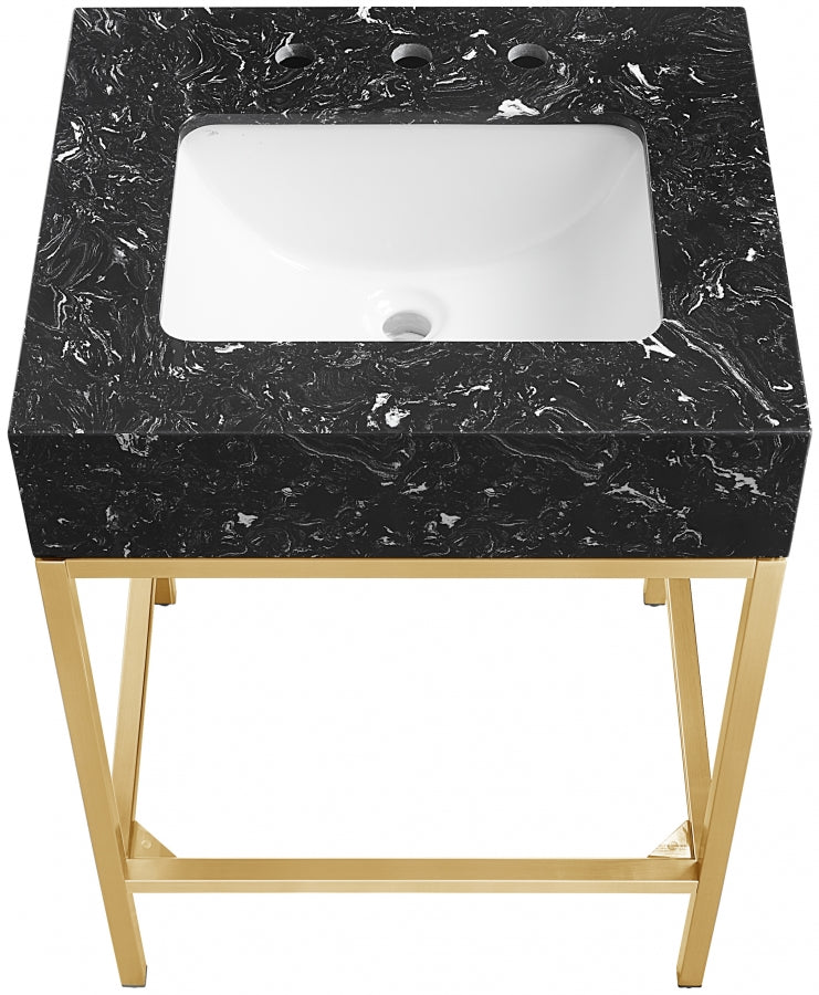 Marmo Black 24" Bathroom Vanity from Meridian - Luna Furniture