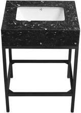 Marmo Black 24" Bathroom Vanity from Meridian - Luna Furniture