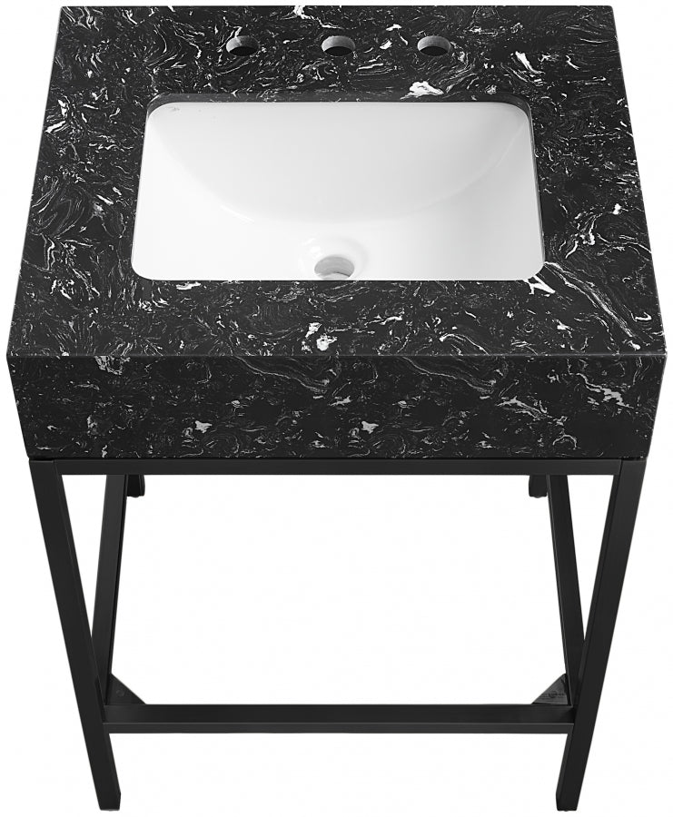 Marmo Black 24" Bathroom Vanity from Meridian - Luna Furniture