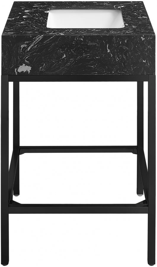 Marmo Black 24" Bathroom Vanity from Meridian - Luna Furniture