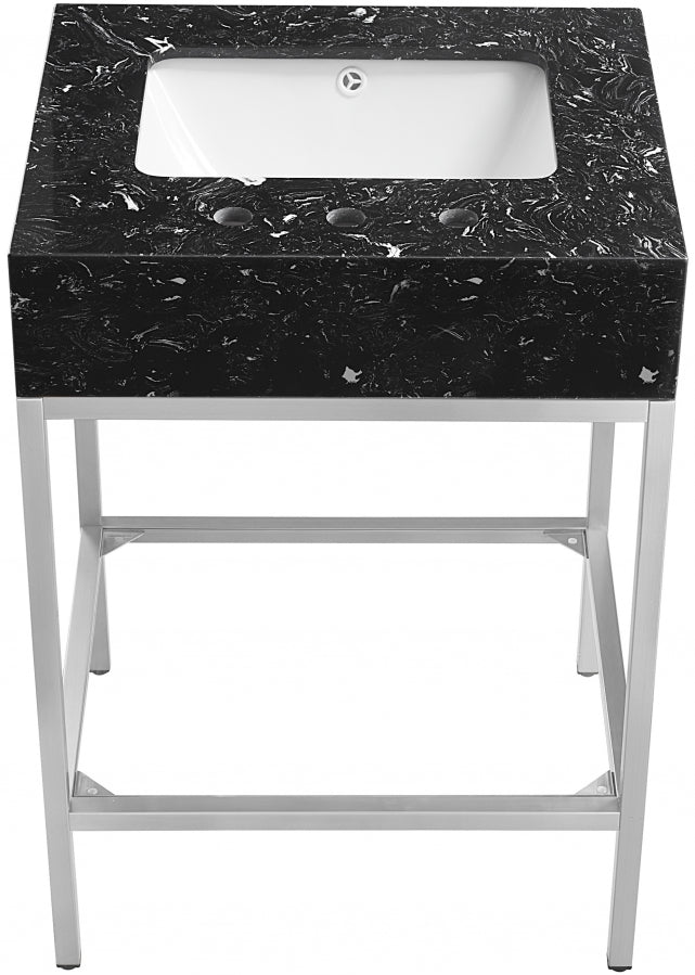 Marmo Black 24" Bathroom Vanity from Meridian - Luna Furniture