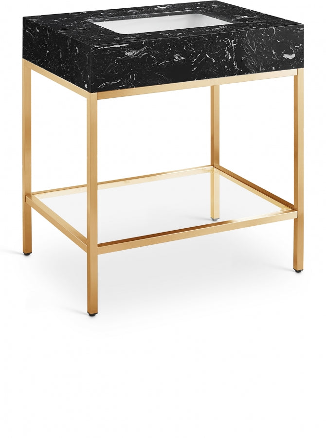 Marmo Black 30" Bathroom Vanity from Meridian - Luna Furniture