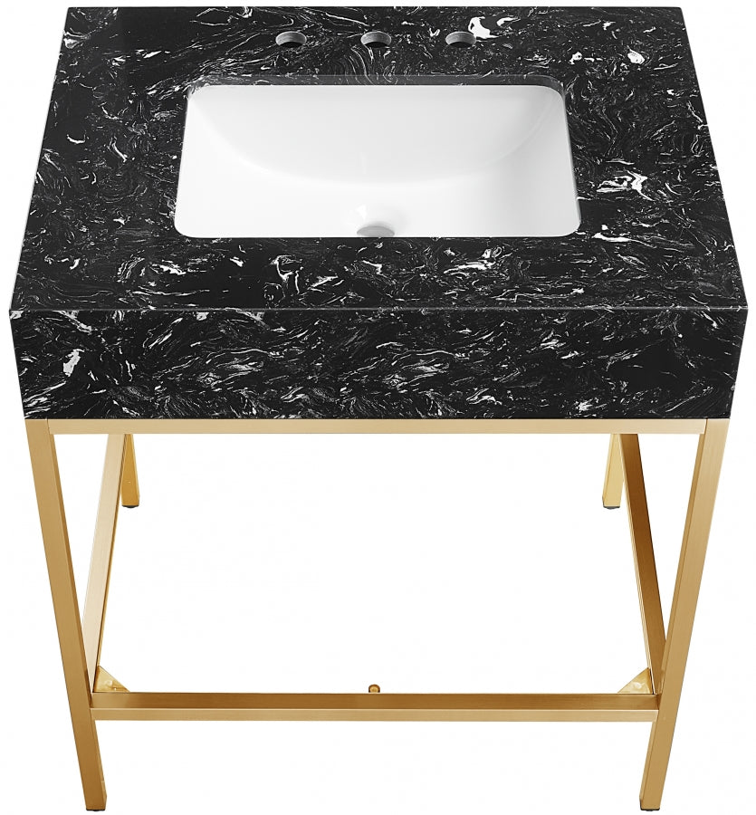 Marmo Black 30" Bathroom Vanity from Meridian - Luna Furniture