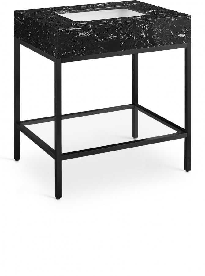 Marmo Black 30" Bathroom Vanity from Meridian - Luna Furniture