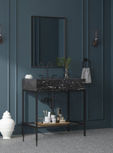 Marmo Black 30" Bathroom Vanity from Meridian - Luna Furniture