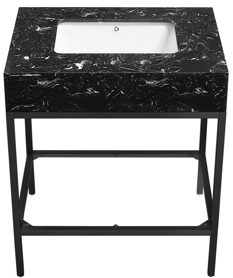 Marmo Black 30" Bathroom Vanity from Meridian - Luna Furniture