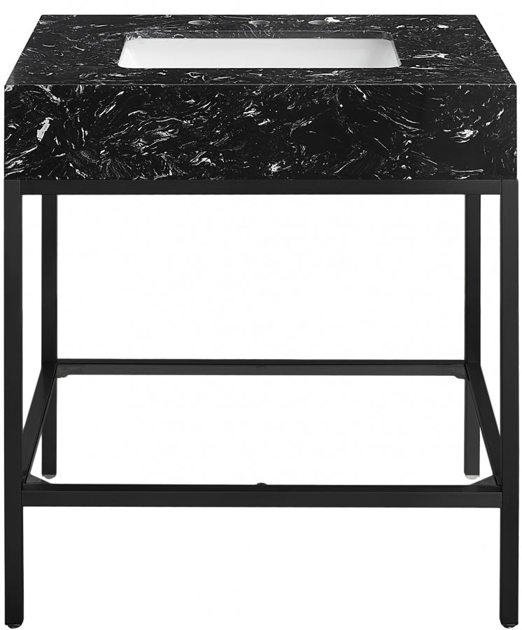 Marmo Black 30" Bathroom Vanity from Meridian - Luna Furniture