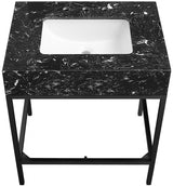 Marmo Black 30" Bathroom Vanity from Meridian - Luna Furniture