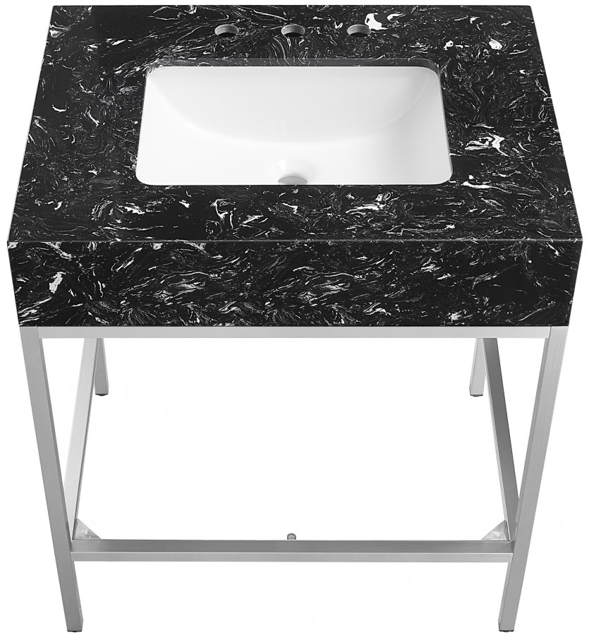 Marmo Black 30" Bathroom Vanity from Meridian - Luna Furniture