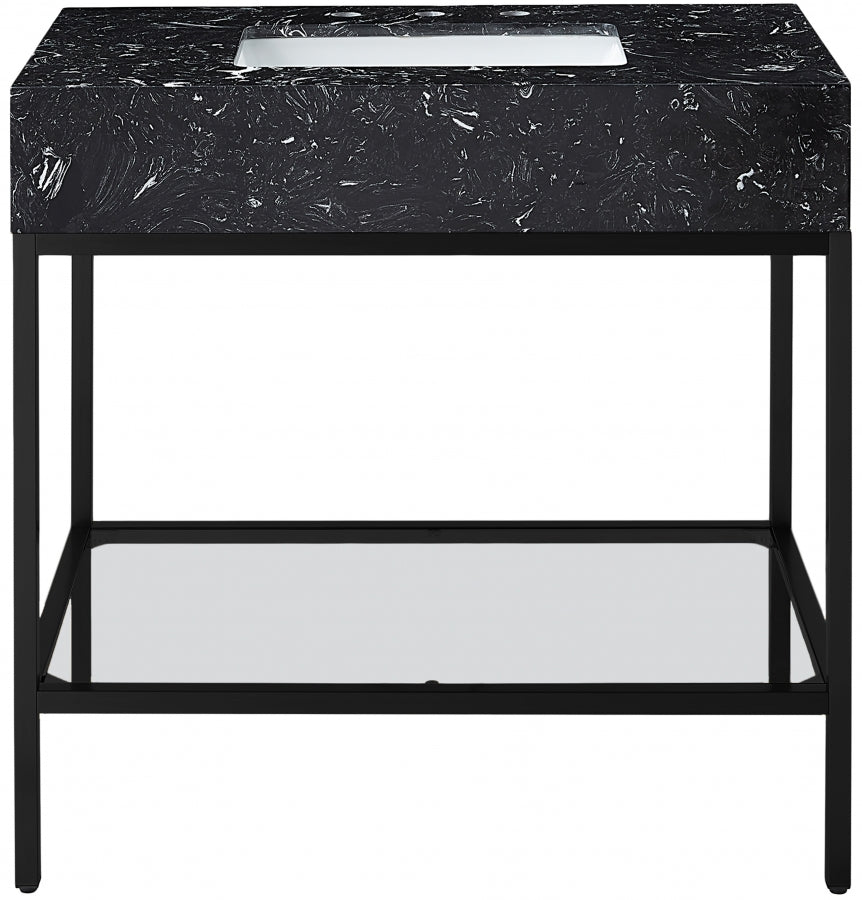 Marmo Black 36" Bathroom Vanity from Meridian - Luna Furniture