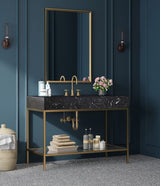 Marmo Black 48" Bathroom Vanity from Meridian - Luna Furniture