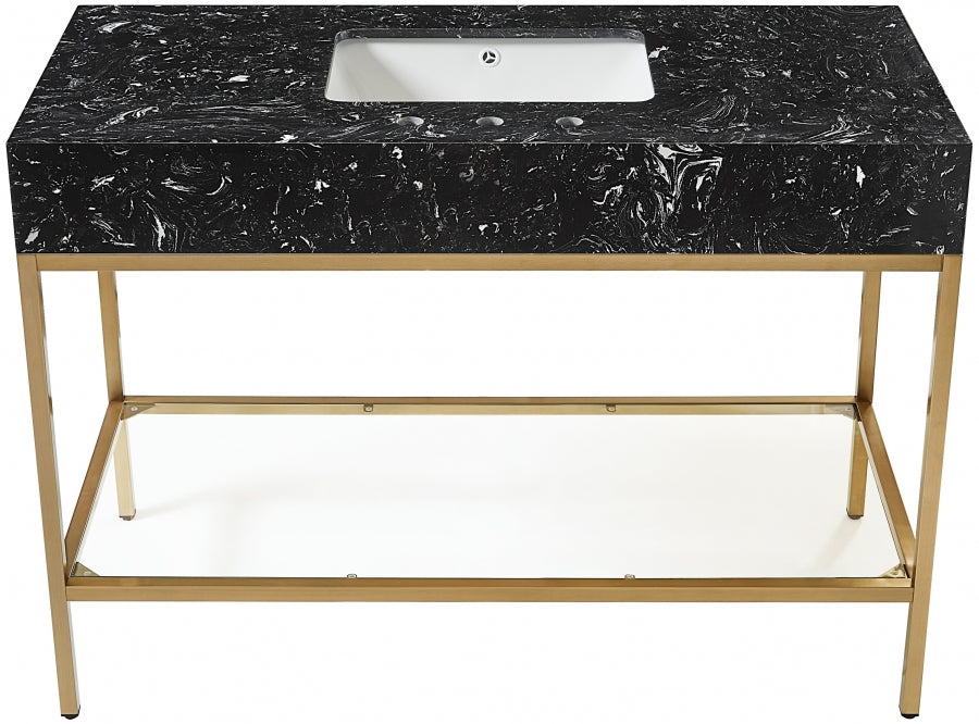 Marmo Black 48" Bathroom Vanity from Meridian - Luna Furniture