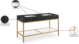 Marmo Black 60" Bathroom Vanity from Meridian - Luna Furniture