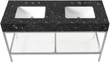 Marmo Black 60" Bathroom Vanity from Meridian - Luna Furniture