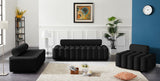 Melody Black Velvet Loveseat from Meridian - Luna Furniture