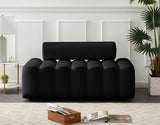 Melody Black Velvet Loveseat from Meridian - Luna Furniture