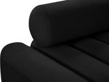 Melody Black Velvet Loveseat from Meridian - Luna Furniture