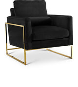 Mila Black Velvet Chair from Meridian - Luna Furniture