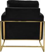 Mila Black Velvet Chair from Meridian - Luna Furniture