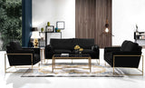 Mila Black Velvet Chair from Meridian - Luna Furniture