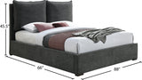 Misha Black Polyester Fabric Queen Bed from Meridian - Luna Furniture