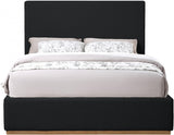 Monaco Black Boucle Fabric Queen Bed from Meridian - Luna Furniture