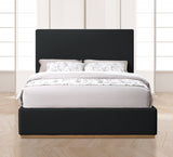 Monaco Black Boucle Fabric Queen Bed from Meridian - Luna Furniture