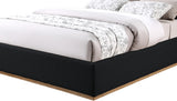 Monaco Black Boucle Fabric Queen Bed from Meridian - Luna Furniture