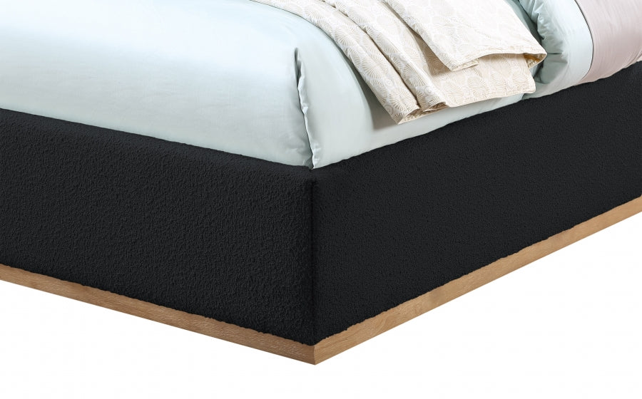 Monaco Black Boucle Fabric Twin Bed from Meridian - Luna Furniture