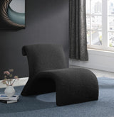 Mulberry Black Boucle Fabric Accent Chair from Meridian - Luna Furniture