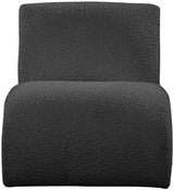 Mulberry Black Boucle Fabric Accent Chair from Meridian - Luna Furniture