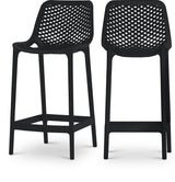 Mykonos Black Outdoor Patio Stools, Set of 4 from Meridian - Luna Furniture