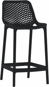 Mykonos Black Outdoor Patio Stools, Set of 4 from Meridian - Luna Furniture