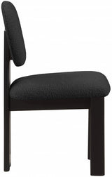 Black Napa Boucle Fabric Dining Chair, Set of 2 from Meridian - Luna Furniture