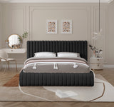 Nash Black Nash Boucle Fabric Full Bed from Meridian - Luna Furniture