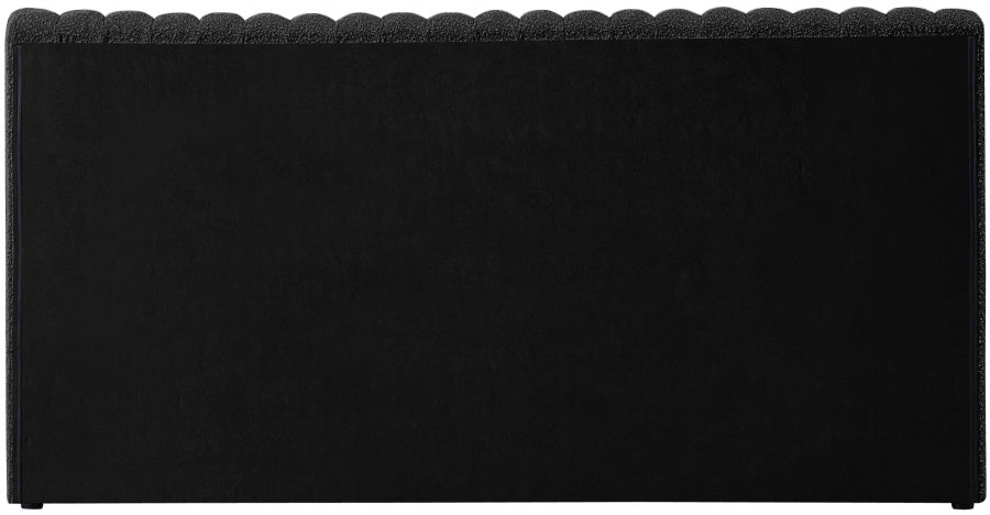 Nash Black Nash Boucle Fabric King Bed from Meridian - Luna Furniture