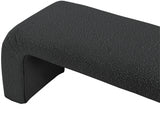 Niagara Black Boucle Fabric Bench from Meridian - Luna Furniture