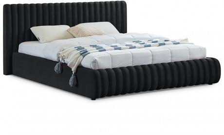 Black Nico Velvet Full Bed from Meridian - Luna Furniture