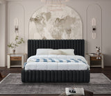 Black Nico Velvet King Bed from Meridian - Luna Furniture