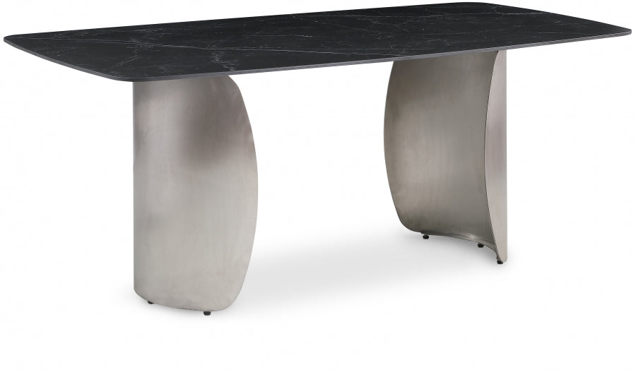 Black Niya Dining Table from Meridian - Luna Furniture