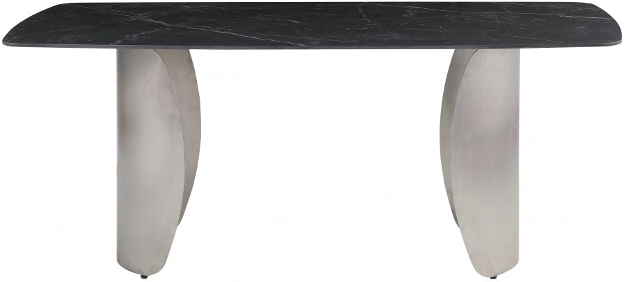 Black Niya Dining Table from Meridian - Luna Furniture