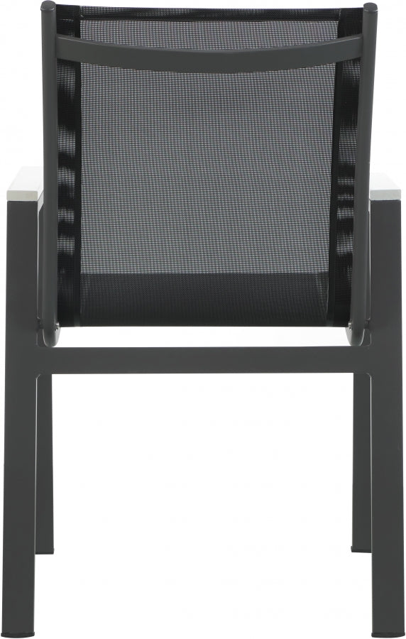 Nizuc Black Outdoor Patio Dining Chair, Set of 2 from Meridian - Luna Furniture