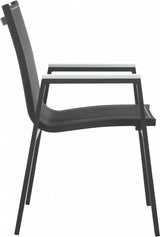 Nizuc Black Outdoor Patio Dining Chair, Set of 2 from Meridian - Luna Furniture