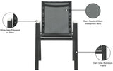 Nizuc Black Outdoor Patio Dining Chair, Set of 2 from Meridian - Luna Furniture