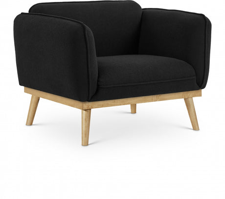 Black Nolita Boucle Fabric Chair from Meridian - Luna Furniture