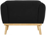 Black Nolita Boucle Fabric Chair from Meridian - Luna Furniture