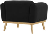 Black Nolita Boucle Fabric Chair from Meridian - Luna Furniture