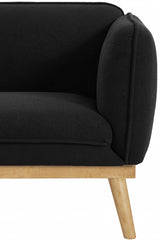 Black Nolita Boucle Fabric Chair from Meridian - Luna Furniture