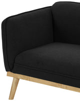 Black Nolita Boucle Fabric Chair from Meridian - Luna Furniture