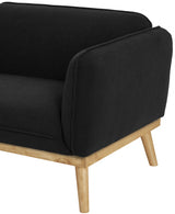 Black Nolita Boucle Fabric Loveseat from Meridian - Luna Furniture